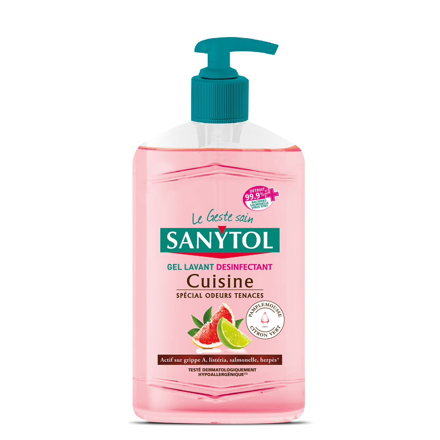 Disinfectant Kitchen Soap - Grapefruit & Lime - Sanytol