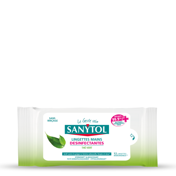 Hand Disinfectant Wipes - Green Tea