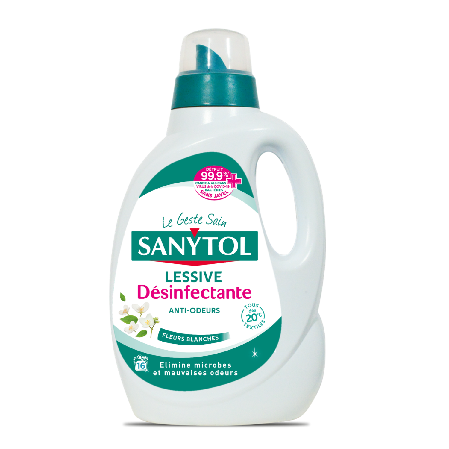 Family Size Laundry Disinfectant - White Flowers - Sanytol