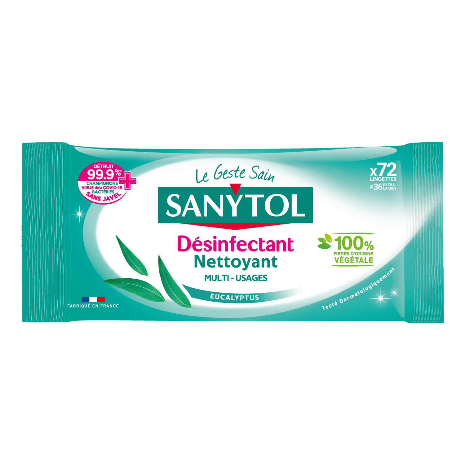 Multi-Purpose Disinfectant Wipes - Eucalyptus - Sanytol